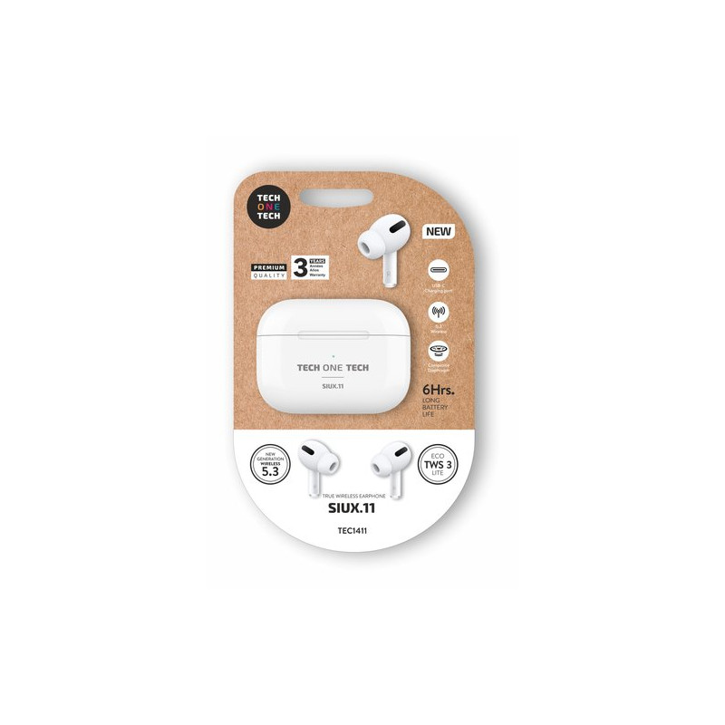 AURICULARES TECHONE SIUX.11 BLUET. BLANC