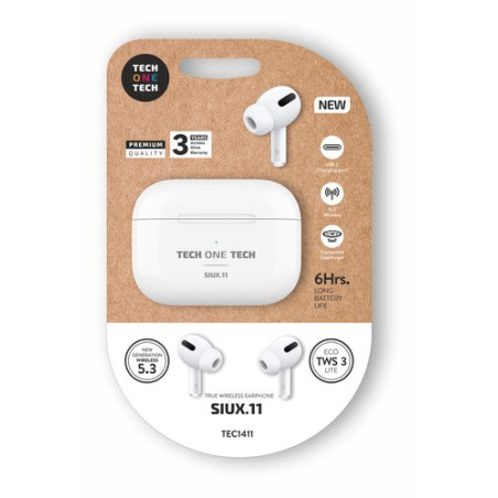 AURICULARES TECHONE SIUX.11 BLUET. BLANC