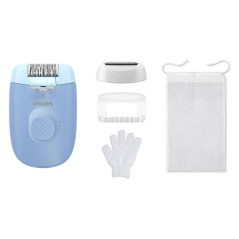 Depiladora Philips BRE24700, 4000, azul
