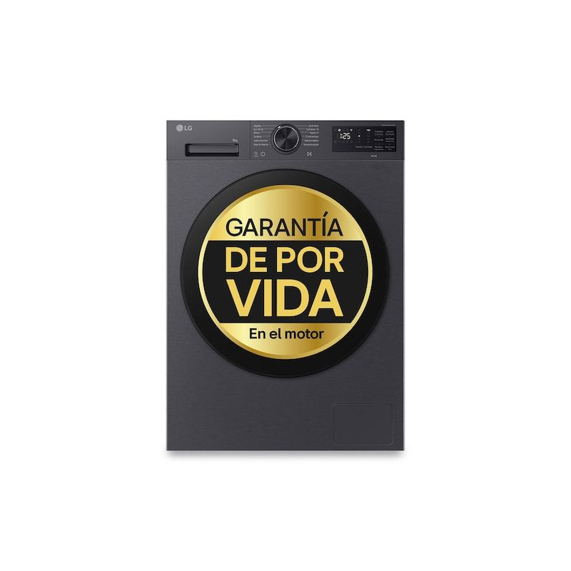 Lavadora LG F4X5009TBB, 9kg, 1400rpm, A-40%