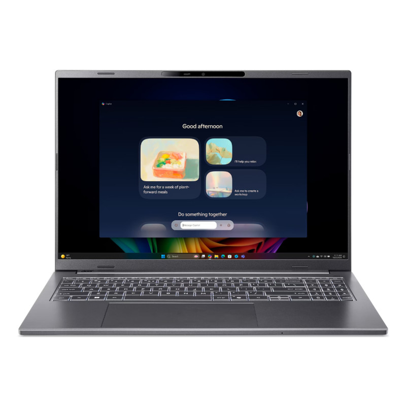 Aspire 16 AI A16-52M-916E Copilot+ PC Intel Core Ultra 9 288V Portátil 40,6 cm (16) WUXGA+ 32 GB LPDDR5x-SDRAM 1 TB SSD Wi-Fi 7 (802.11be) Windows 11 Home Gris