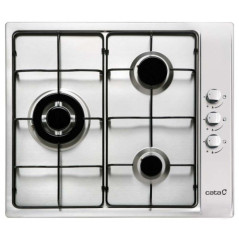 Encimera Cata GIB6021X, Inox, 3f, f triple
