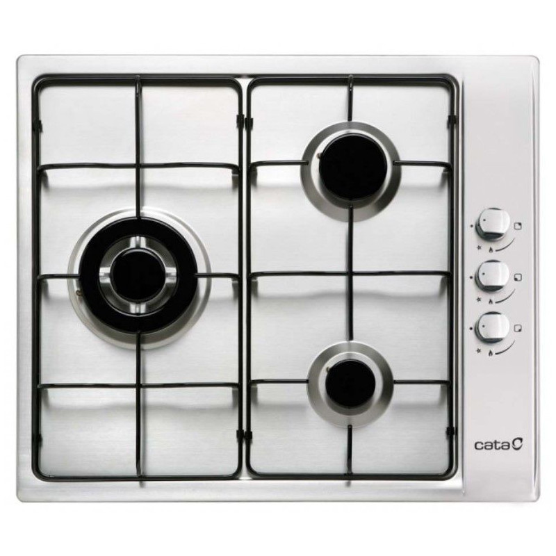 Encimera Cata GIB6021X, Inox, 3f, f triple
