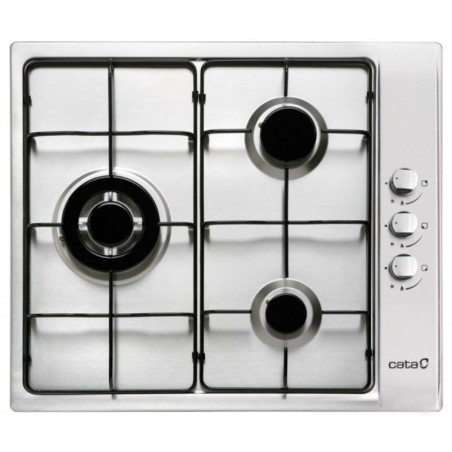 Encimera Cata GIB6021X, Inox, 3f, f triple