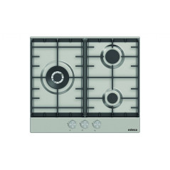 Encimera Edesa EGX6031TITRCIB, 3 fuegos, gas, inox