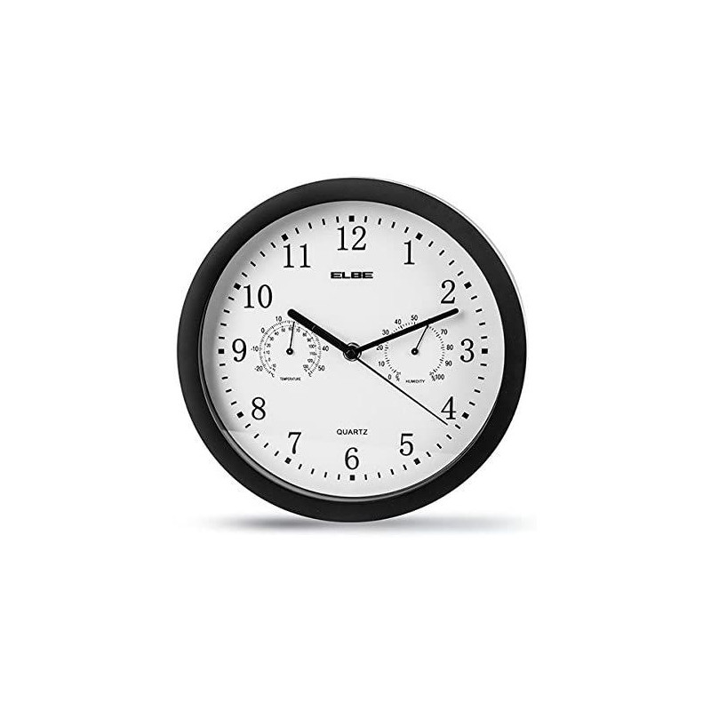 Reloj pared Elbe RP1005N, 25cm temp/humedad