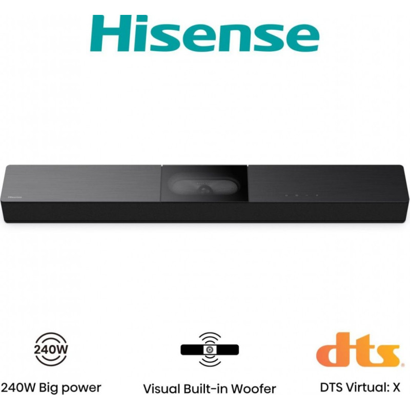 Barra sonido Hisense HS2000, 240w, subwoofer, cana