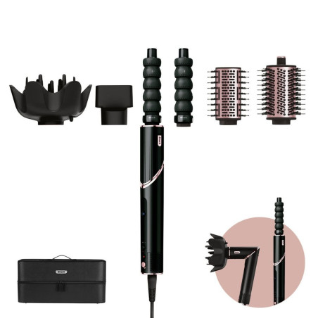 Secador Pelo Shark HD446EU, 5in1, negro-rosa