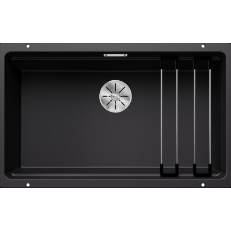 Fregadero blanco Pleon 6 negro s/jgo valvula