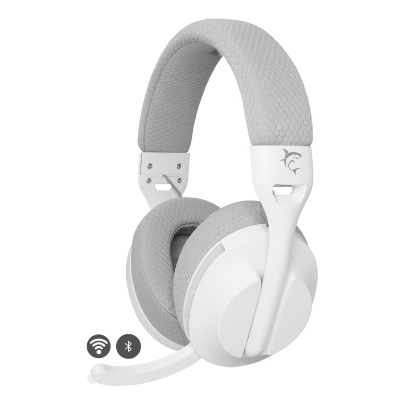 FALCON Auriculares Inalámbrico y alámbrico Diadema Juego USB Tipo C Bluetooth Blanco, Gris