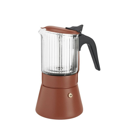 Cafetera Inoxibar BOROSILICATO 4 TZAS TIERRA