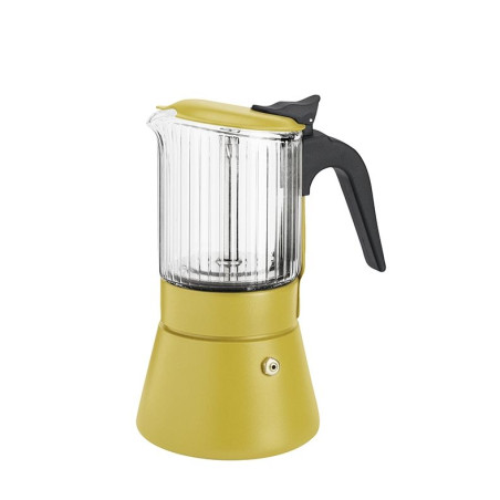 Cafetera Inoxibar BOROSILICATO 9 Tazas MOSTAZA