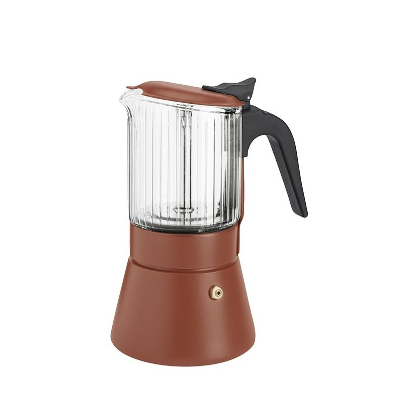 Cafetera Inoxibar BOROSILICATO 9 Tazas TIERRA