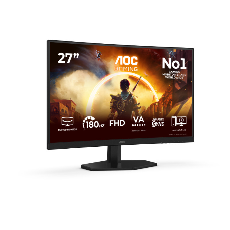 G4 27 IPS FHD 180Hz pantalla para PC 68,6 cm (27) 1920 x 1080 Pixeles Full HD LCD Negro, Rojo