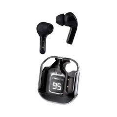 Auriculares Track TWS Bluetooth 5.4 con Estuche e Indicador de Carga - Negro