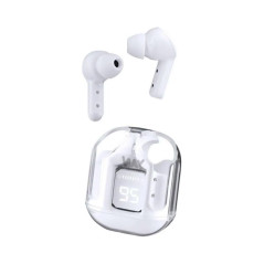 Auriculares Track TWS Bluetooth 5.4 con Estuche e Indicador de Carga - Blanco