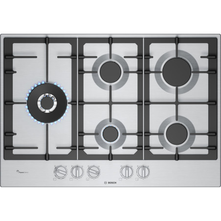 Encimera Bosch PCS7A5I90, 5 fuegos, 75cm, acero