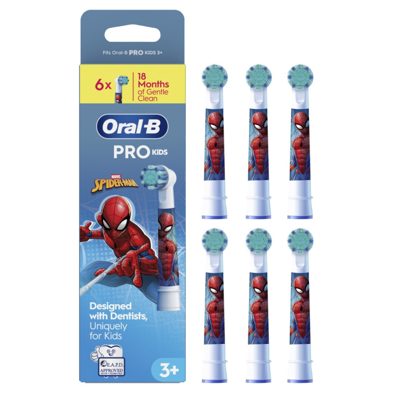 Recambio dental Braun RECSPIDERMAN6, 6ct, spiderma