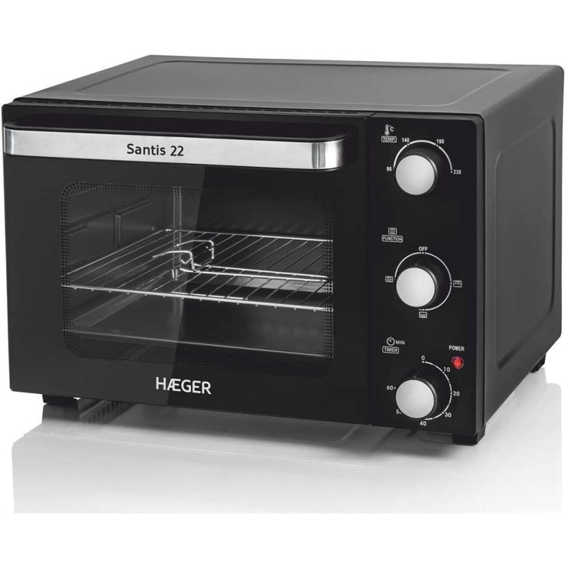 MINI HORNO HAEGER OV22B032A, 22L, 1300W, GRILL