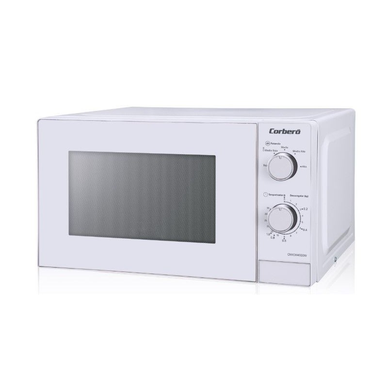 Microondas Corbero CMICM4020W, 20L, Blanco, Contro