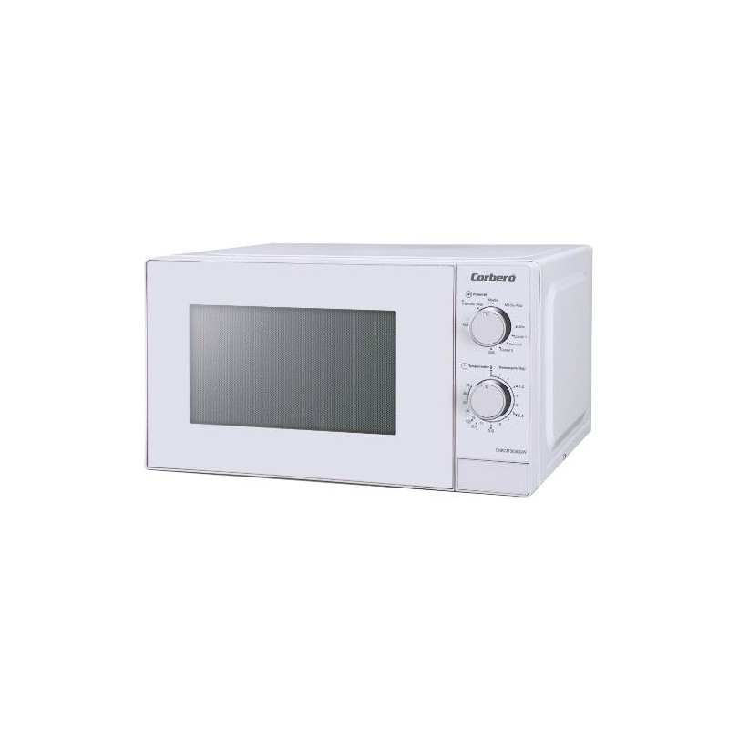 Microondas Corbero CMICM5020GW, 20L, Blanco, Funci