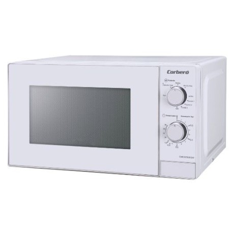 Microondas Corbero CMICM5020GW, 20L, Blanco, Funci