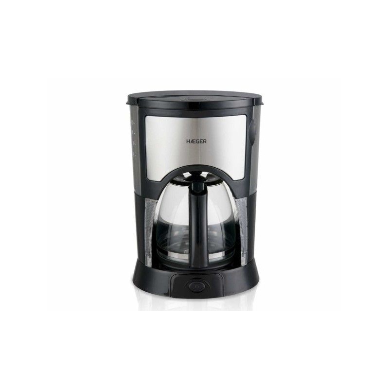 CAFETERA GOTEO 12 TAZAS NEGRO/INOX, HAEGER CM80000