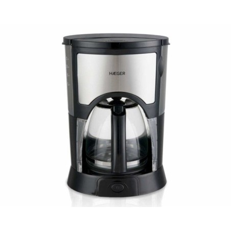 CAFETERA GOTEO 12 TAZAS NEGRO/INOX, HAEGER CM80000