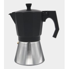 Cafetera Aluminio Bastilipo MOKKA6N, 6 t, Negra