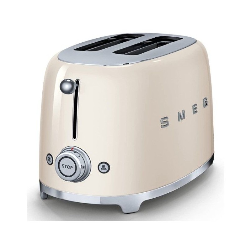 Tostador Smeg TSF01CREU, 50 style 2 rebanadas crem