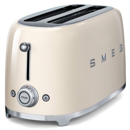 Tostador Smeg TSF02CREU, 50 style 4 rebanadas crem