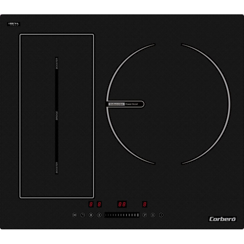 Induccion Corbero CCIG3BL723FLEX, 3 Zonas, 7200w