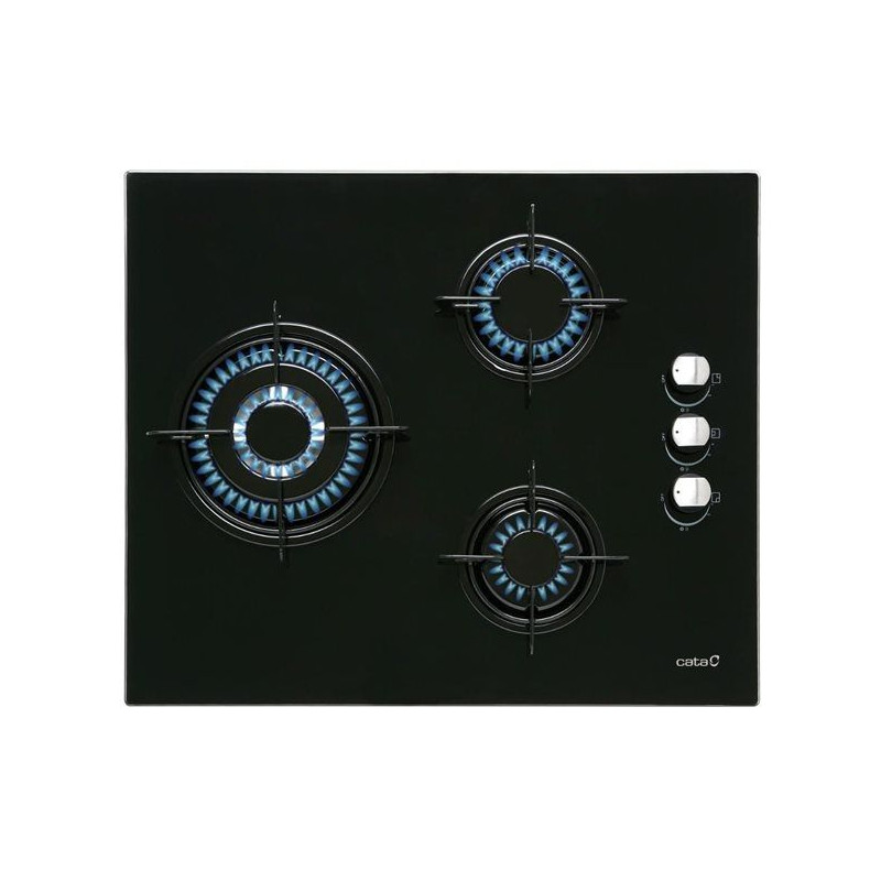 Encimera Cata CIB6021BK, Cristal, 3f, Negra, f tri
