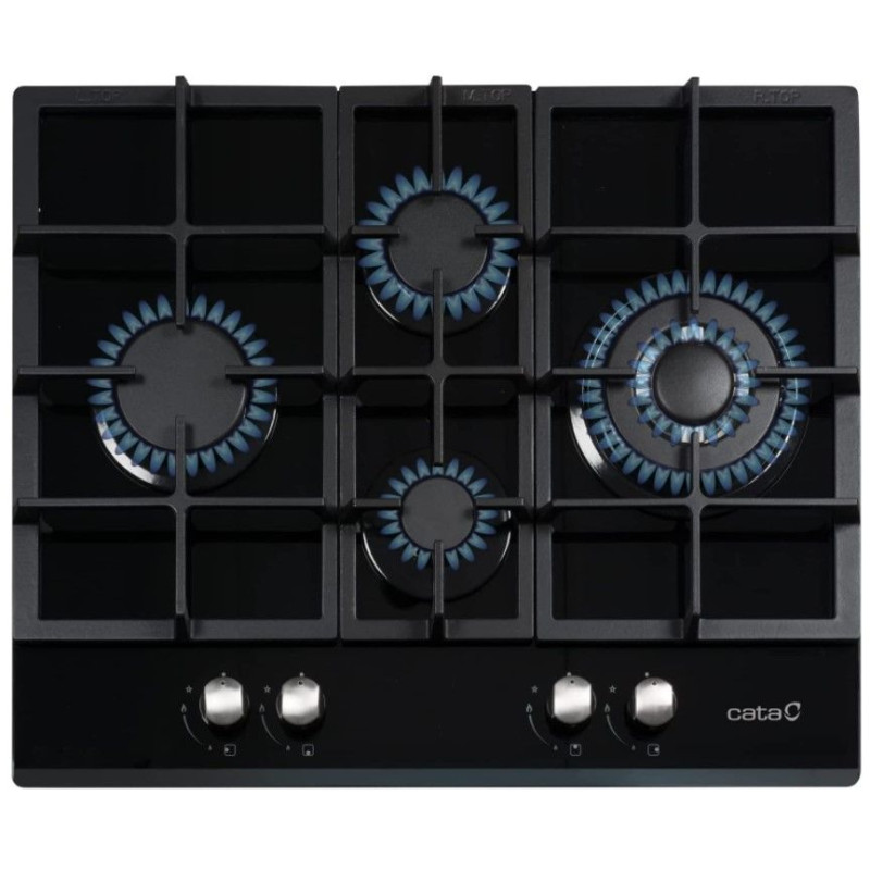 Encimera Cata LCIB6031BK, Cristal, 4f, Negra, Hier