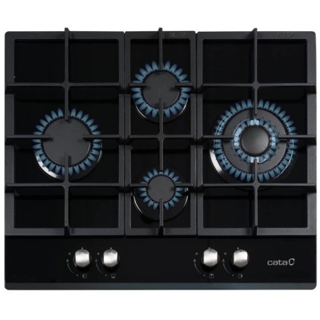 Encimera Cata LCIB6031BK, Cristal, 4f, Negra, Hier