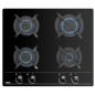 Encimera Teka GBC64000XBN, 4 fuegos, gas natural,