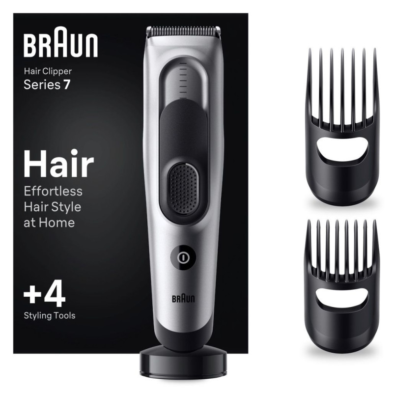 Afeitadora Braun HC7390, hairclip blkspcgry box