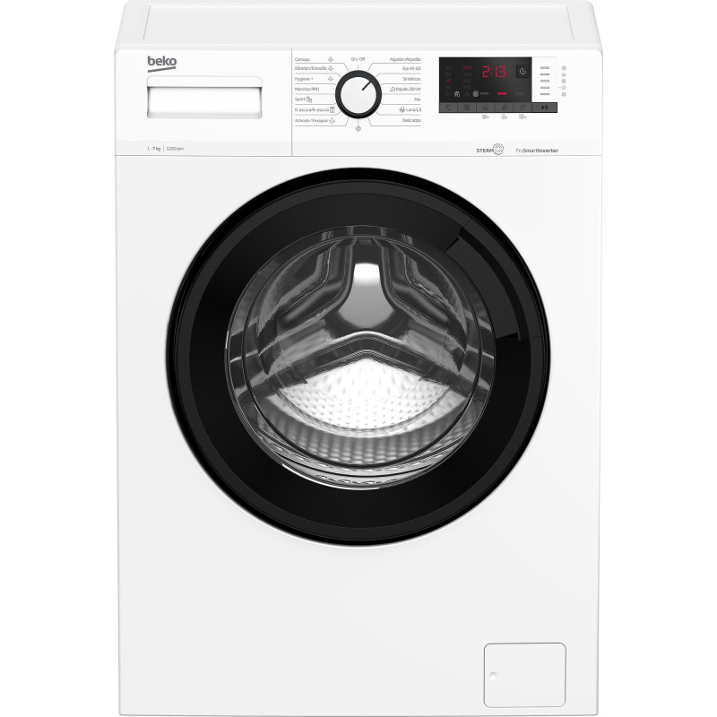 Lavadora Beko WRA7615XW, 7kg, 1200rpm, A, Vapor