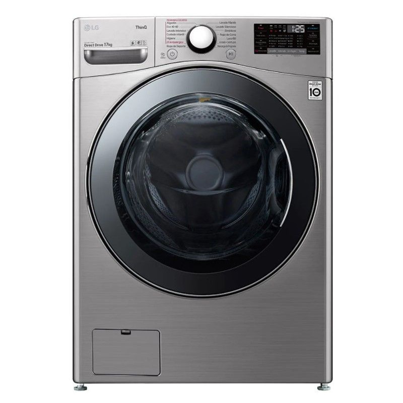 Lavadora LG F1P1CY2T, 17kg, 1100rpm, E, Inox