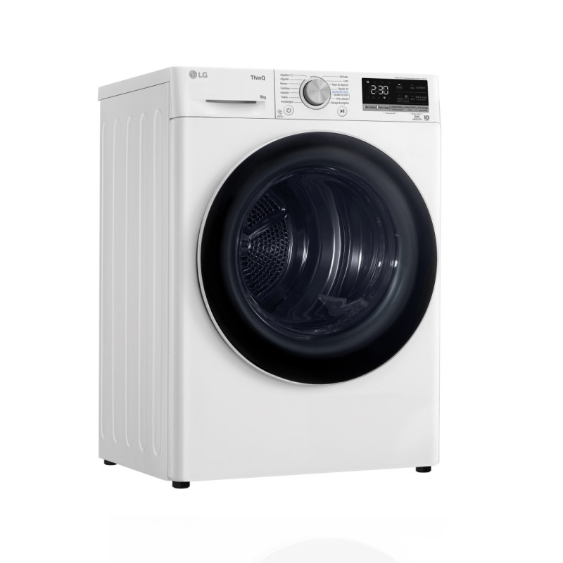 Secadora LG RH80V9AV4N, 8kg, aaa, blanco