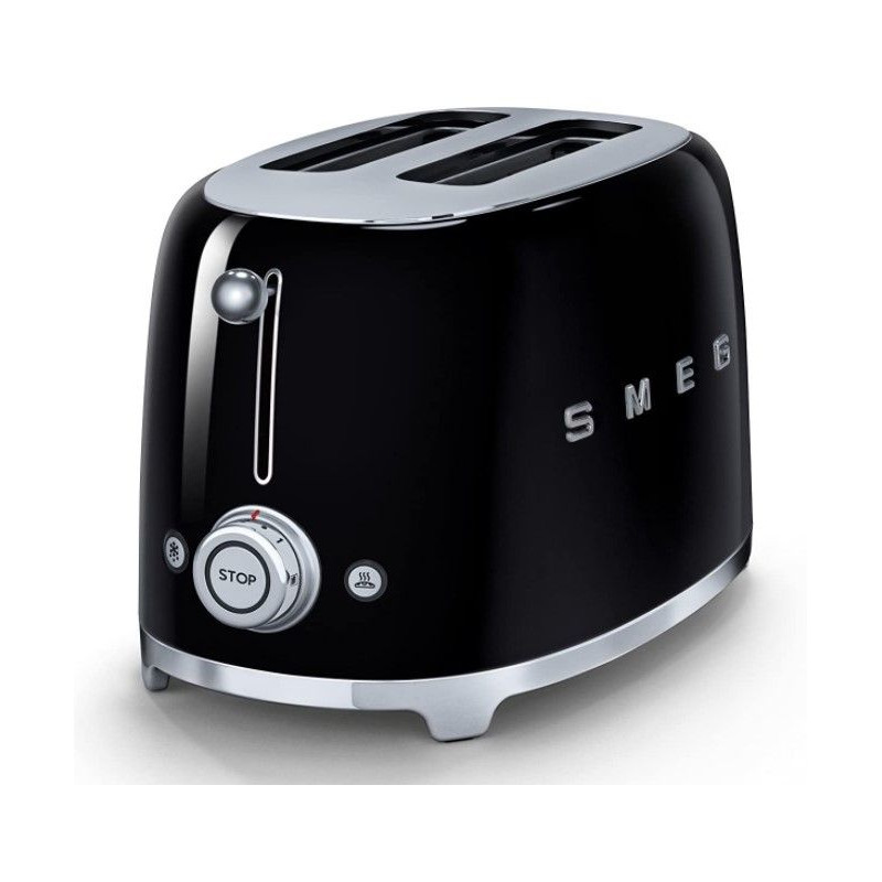 Tostador Smeg TSF01BLEU, 50 style 2 rebanadas negr