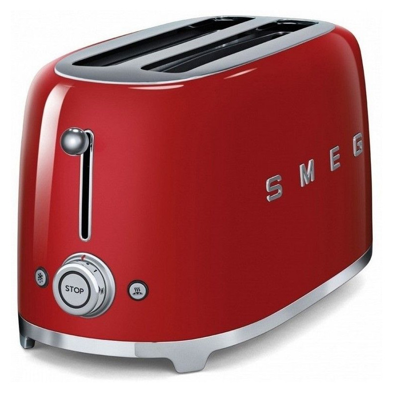 Tostador Smeg TSF02RDEU, 50 style 4 rebanadas rojo