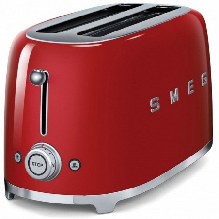 Tostador Smeg TSF02RDEU, 50 style 4 rebanadas rojo