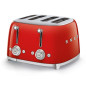 Tostador Smeg TSF03RDEU, 50 style 4 rebanadas roja