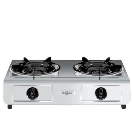 Hornillo Vitrokitchen 260IB, 2 fuego, Triple inox,