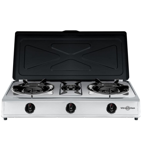 Cocina Vitrokitchen 360IB, 3 fuego, Triple inox, B