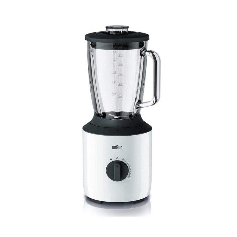 Batidora Vaso Braun JB3150WH, 1.5L, Vaso cristal