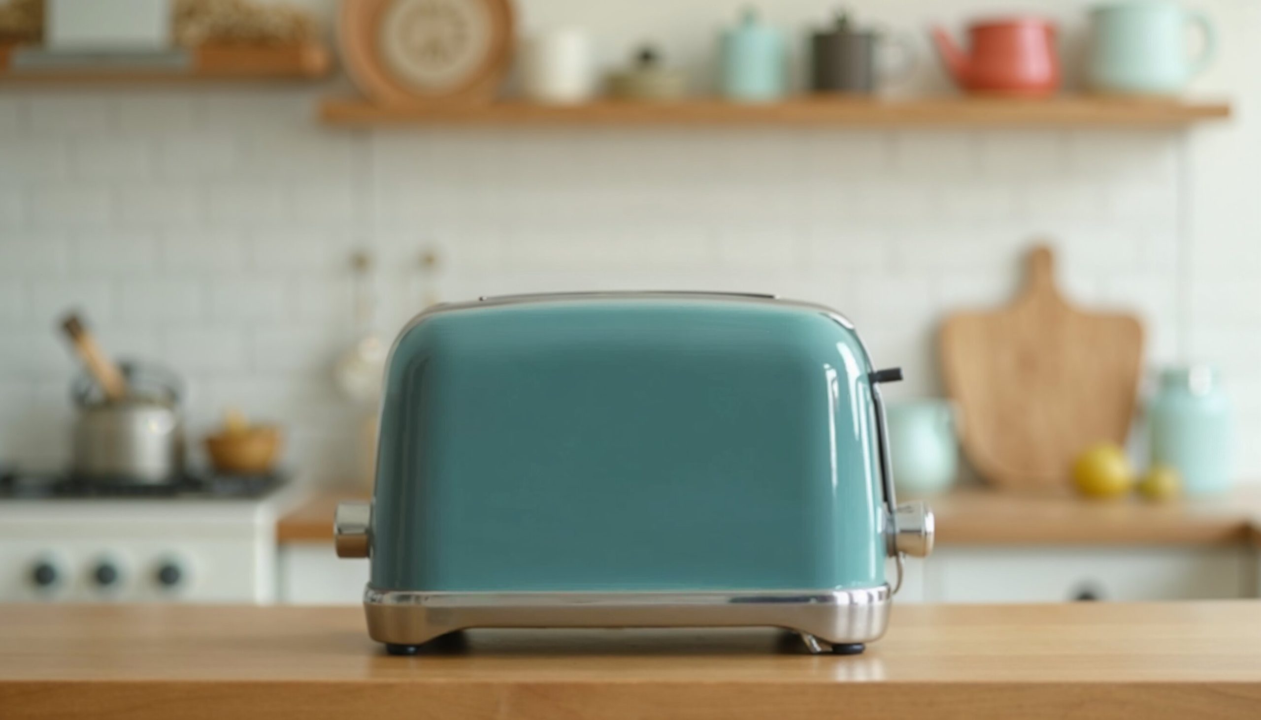 cocina con tostadora retro
