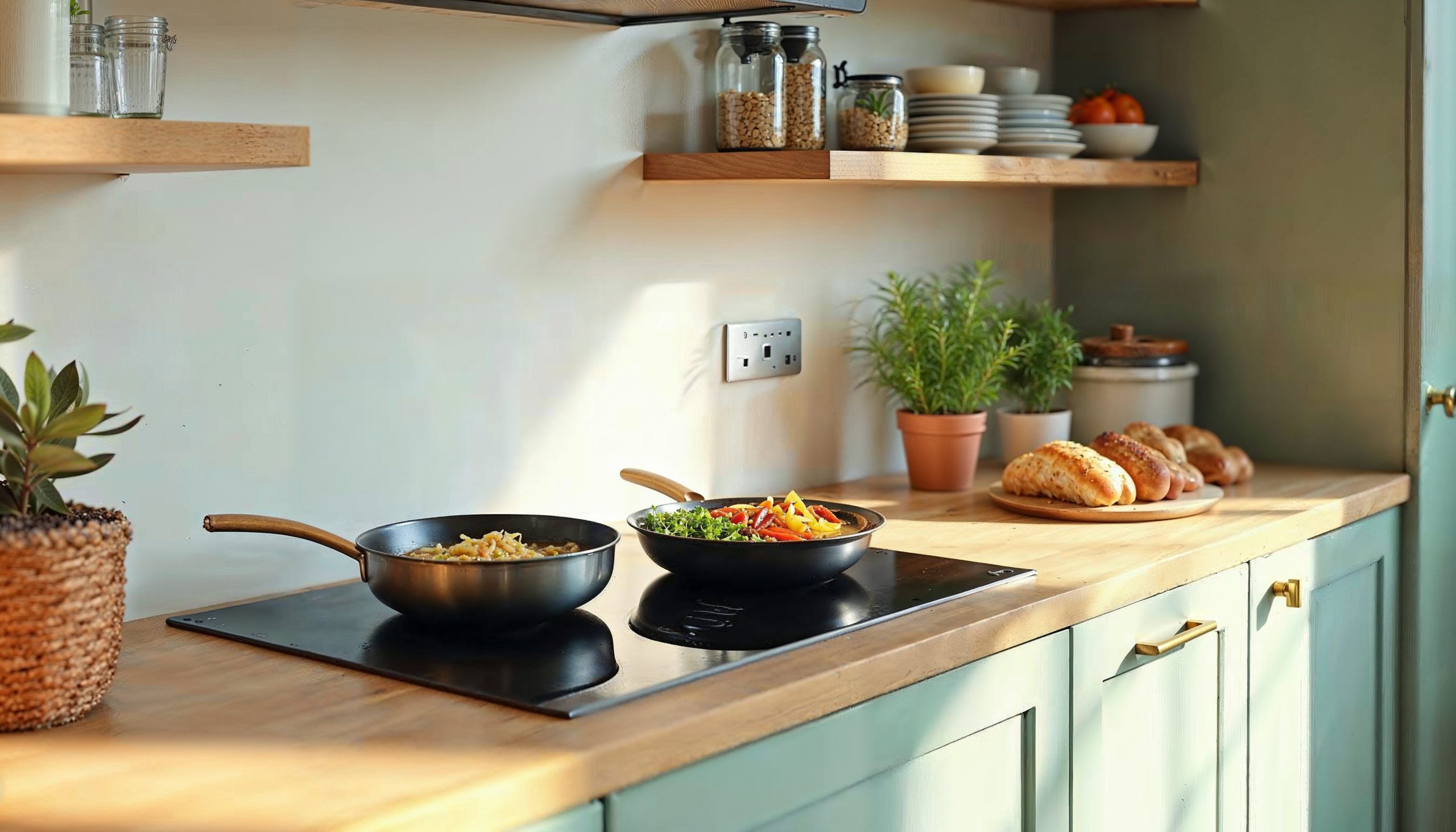 cómo elegir placa inducción en cocina estilo escandinavo